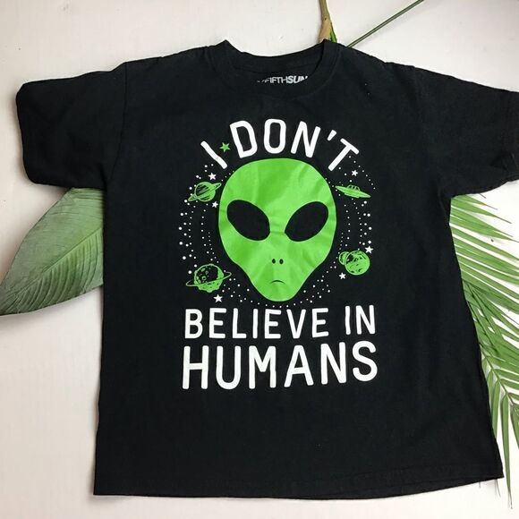 Black Tee Alien Size XXS - Picture 1 of 3